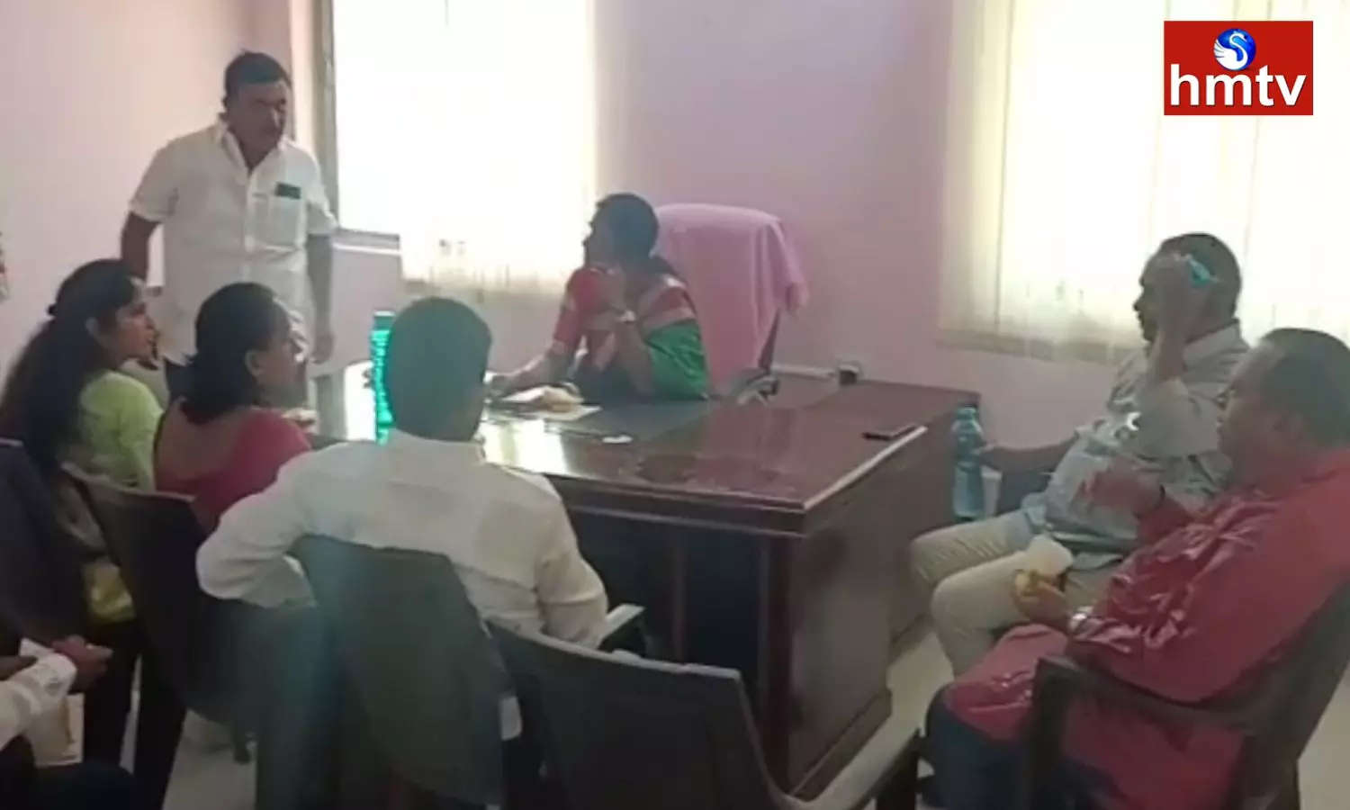 MP Husband Srinivas Reddy Threw A Water Bottle In Anger MP Husband Srinivas Reddy Threw A Water Bottle In Anger