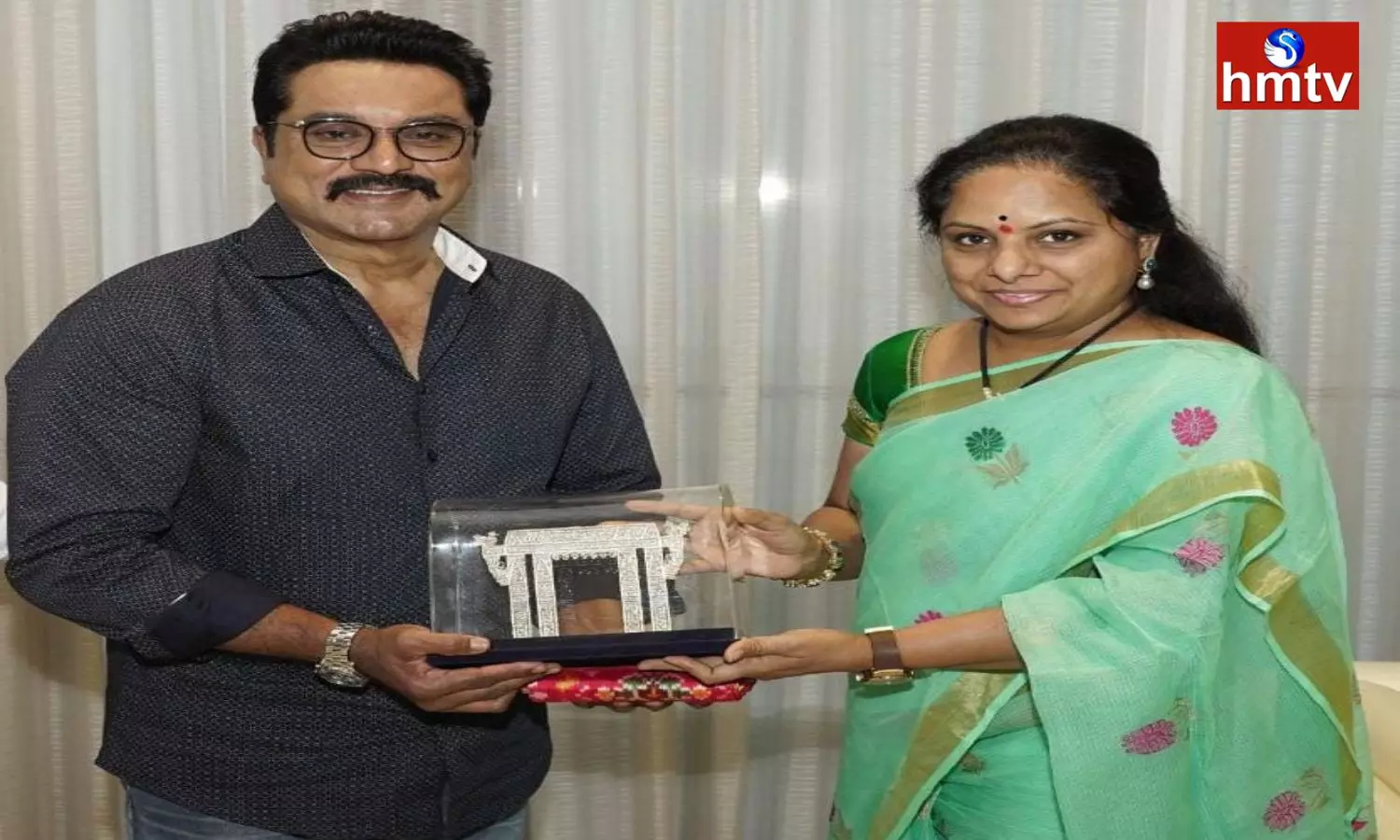 Film Actor Sarath Kumar Met With BRS MLC Kavitha