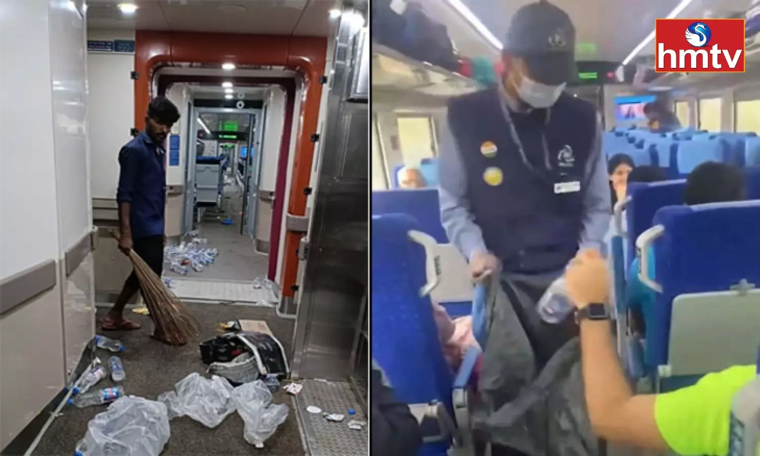 Garbage is Collected Near the Seat in Vande Bharat Train