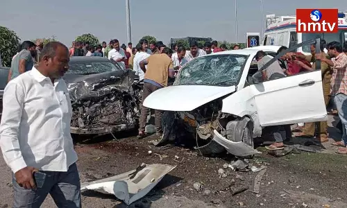 Road Accident On Keesara ORR Of Medchal