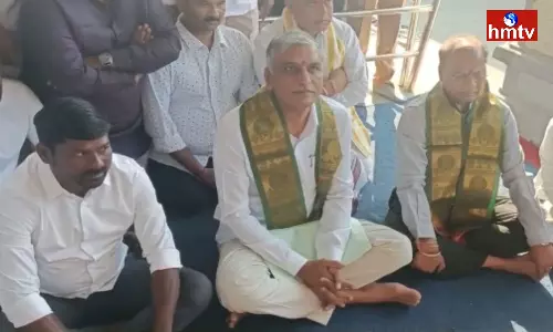 Harish Rao Visited TTD Jubilee Hills Temple Harish Rao Visited TTD Jubilee Hills Temple