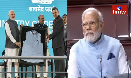 PM Modi Wears Jacket Made of Material Recycled From Plastic Bottles PM Modi Wears Jacket Made of Material Recycled From Plastic Bottles