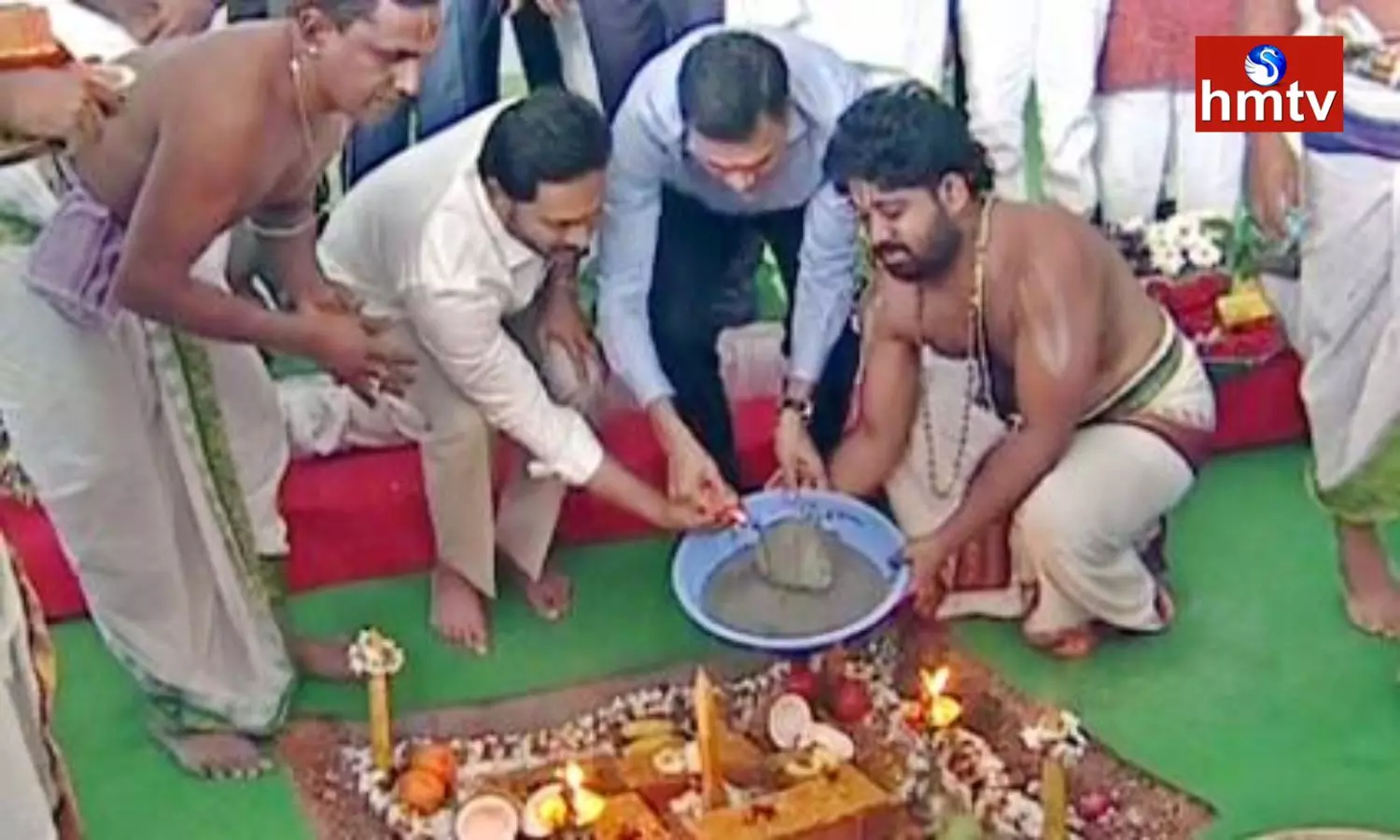 Jagan Bhumi Puja For Construction Of Steel Plant