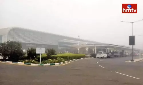 Fog Covered Gannavaram Airport