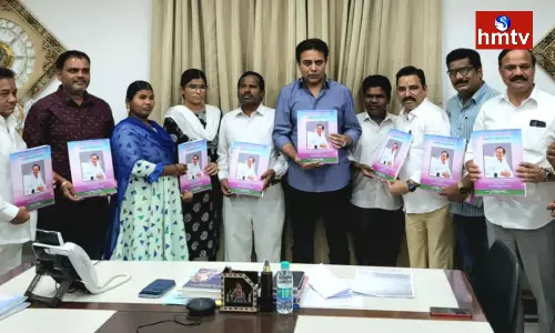 On KCR Biography Occasion Braille Script Book Released On KCR Biography Occasion Braille Script Book Released