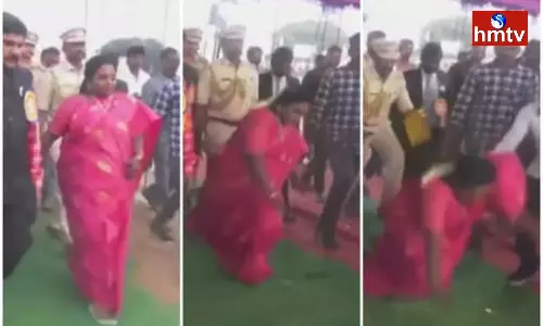 Telangana Governor Tamilisai Fallen Down