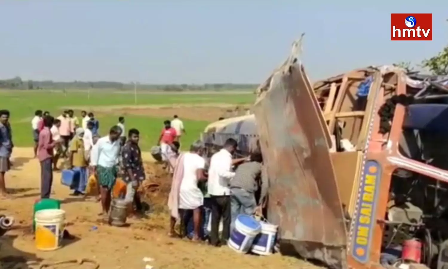 Diesel Tanker Overturned In Bhadradri Kothagudem District Diesel Tanker Overturned In Bhadradri Kothagudem District