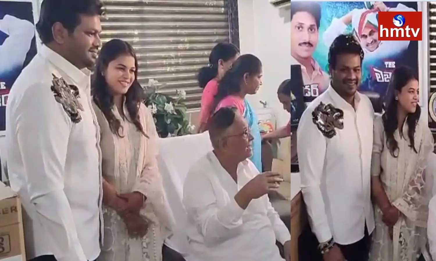 Manoj And Bhuma Mounika Took Blessings Of YVSubbaReddy