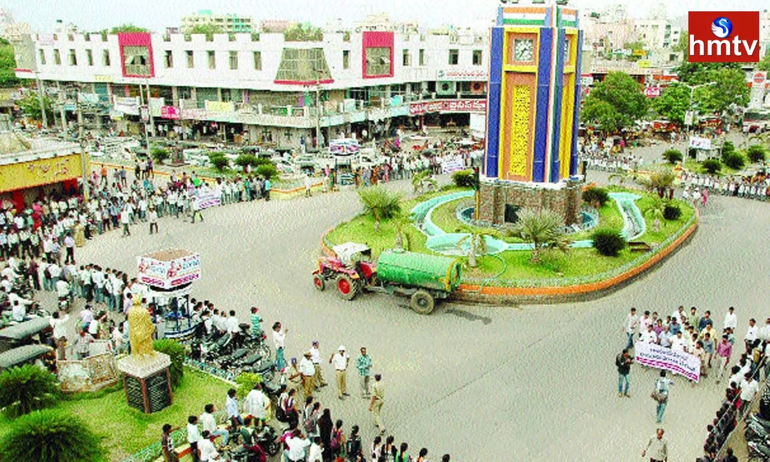 High Tension At Anantapur Clock Tower