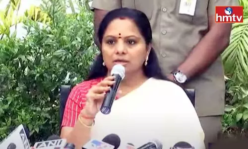 MLC Kavitha Pressmeet In Delhi