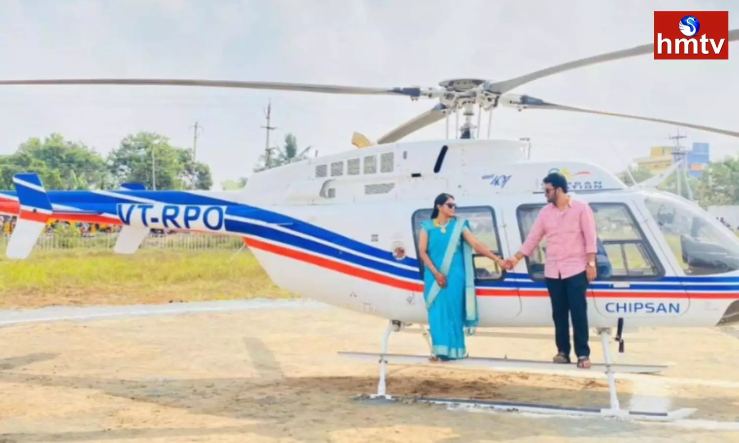 Father Books a Helicopter for a Newly Married Couple