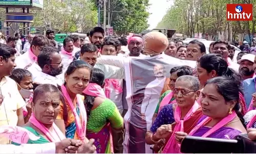 Bandi Sanjay Effigy Burnt In Siddipet Bandi Sanjay Effigy Burnt In Siddipet