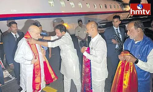Amit Shah Reached Hyderabad