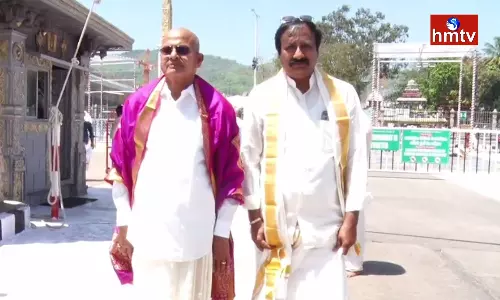 Former Judge Justice Eshwaraiah Visited Tirumala Former Judge Justice Eshwaraiah Visited Tirumala