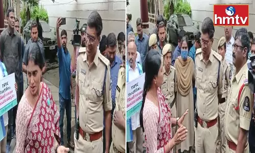 YS Sharmila Argument With Polices