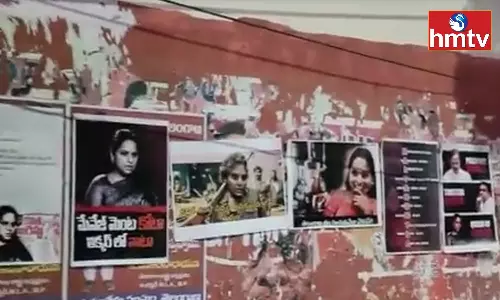 Posters Against MLC Kavitha in Begumpet Posters Against MLC Kavitha in Begumpet