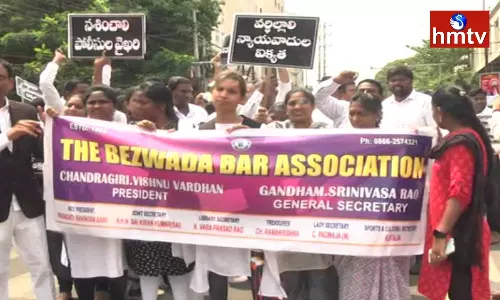 Lawyers Agitation In Vijayawada