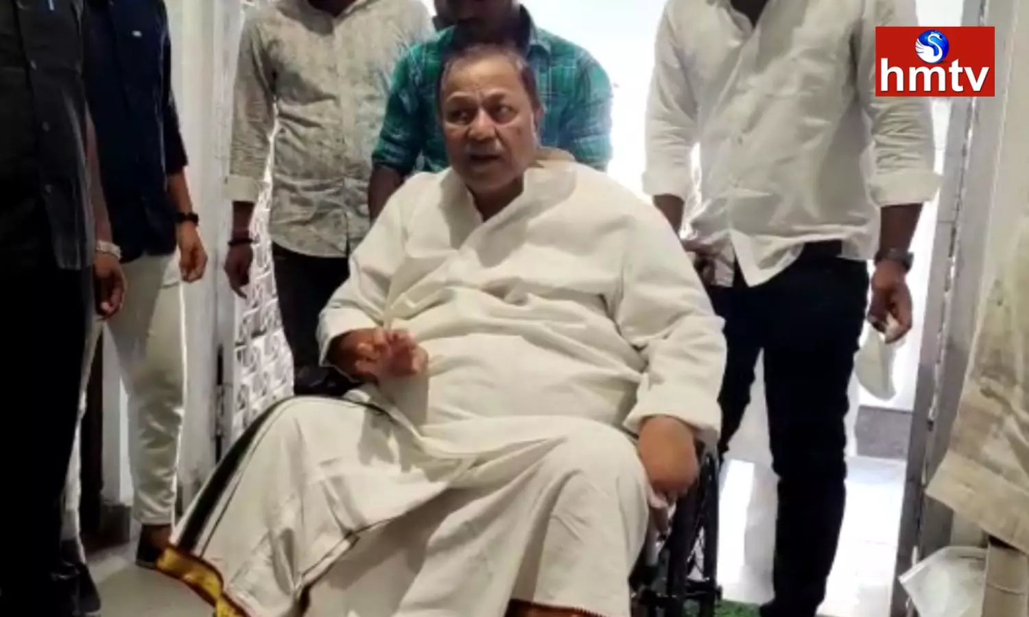 Dharmapuri Srinivas Came To Gandhi Bhavan In Wheelchair