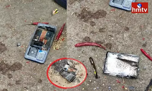 Exploded Oppo A54 Mobile In Warangal