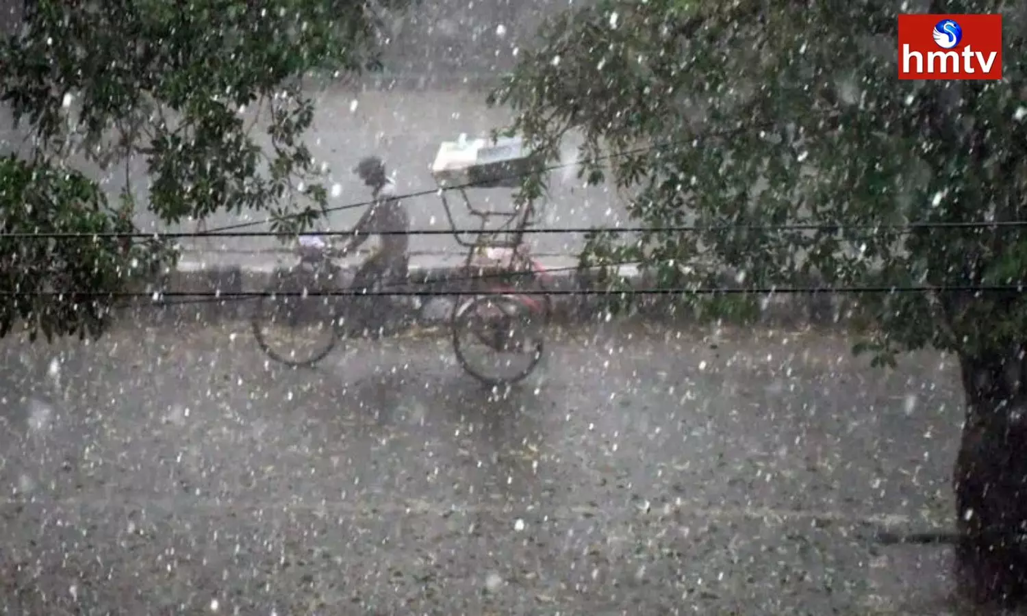 Rainfall With Hailstorm In Hyderabad