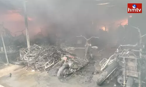 Fire Accident in Srikakulam District