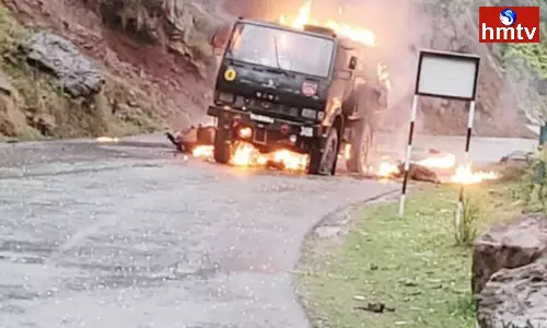 Casualties Feared As An Indian Army Truck Catches Fire In Poonch District Of Jammu Kashmir
