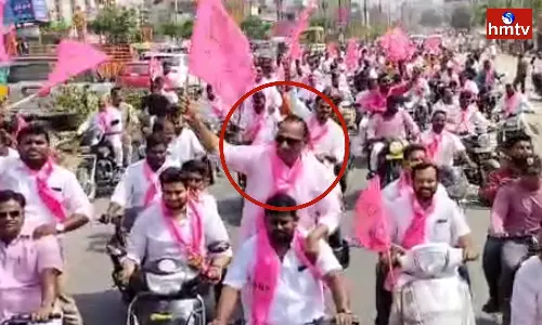 Minister Malla Reddy Danced in the Bike Rally