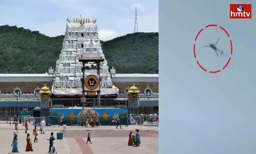Three Helicopters Fly Over Tirumala A No Flying Zone Three Helicopters Fly Over Tirumala A No Flying Zone