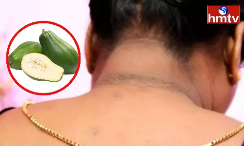 Dark Neck Whitening Tips and Make Raw Papaya Neck Tanning Removal Mask with Simple Tips