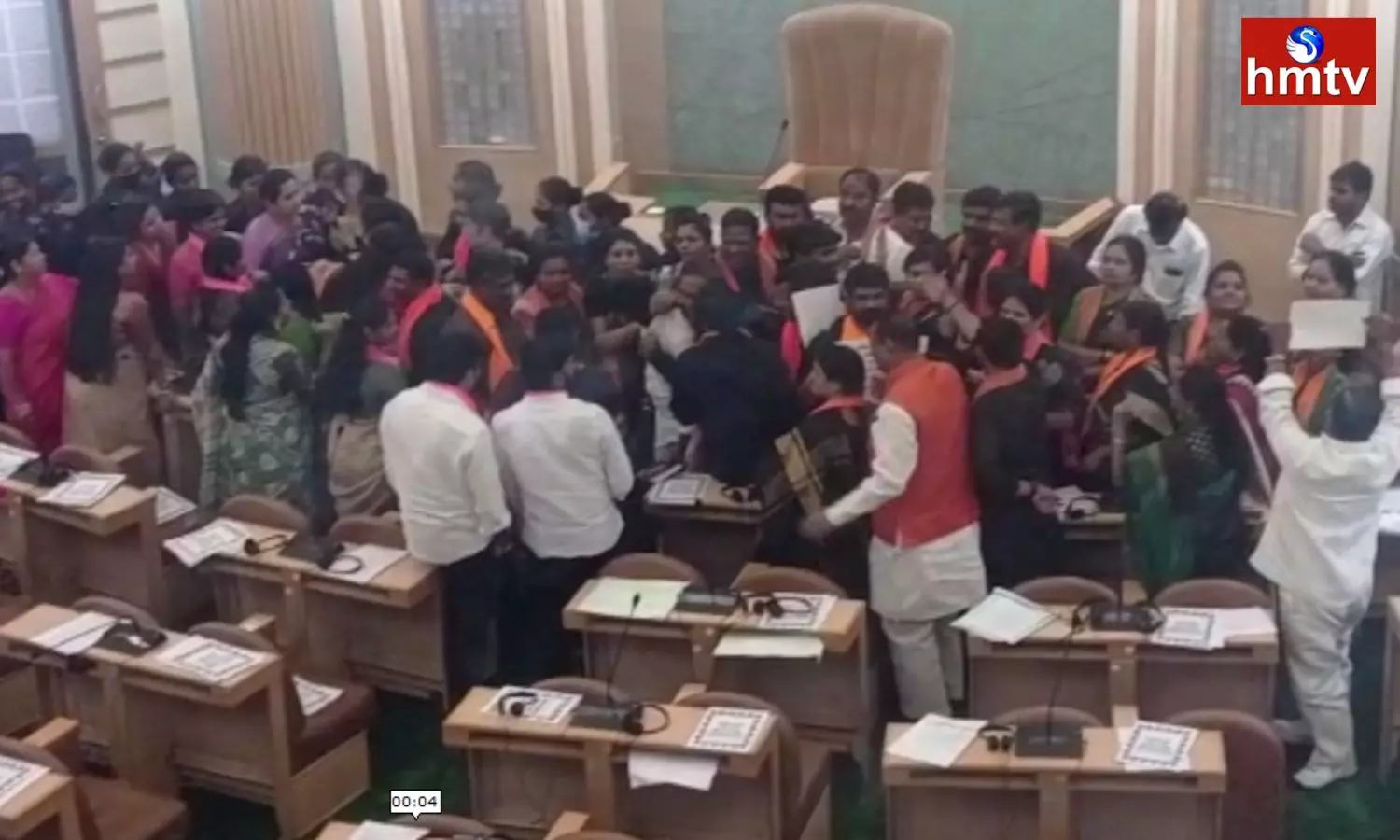 Chaos In GHMC Council Meeting