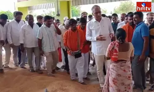 Minister Harish Rao Visit to Siddipet Market Yard