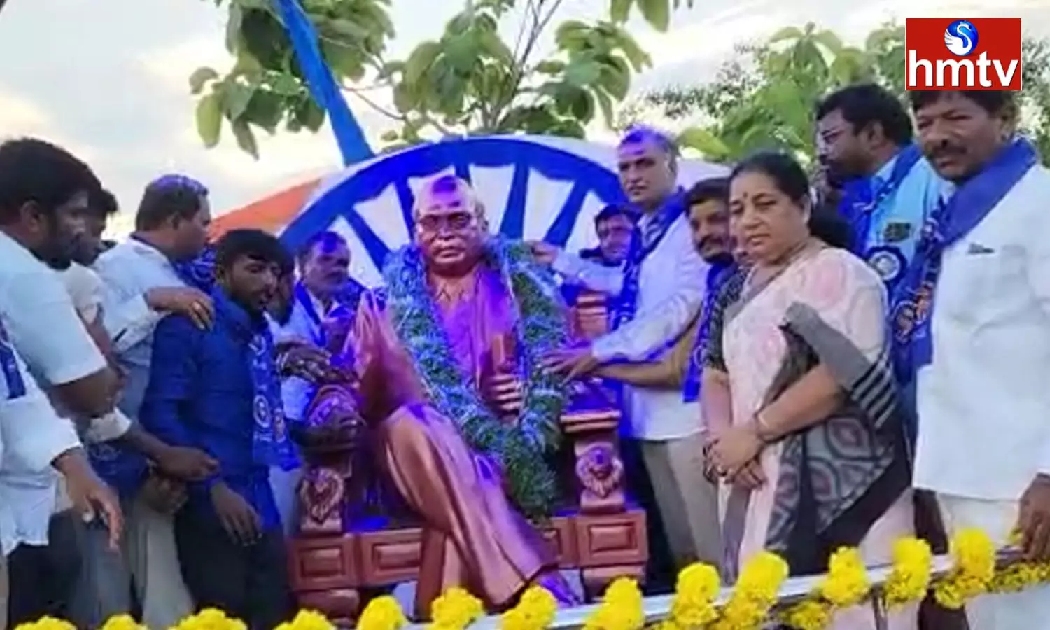 Harish Rao unveiled the Statue of Dr. BR Ambedkar in Allipur