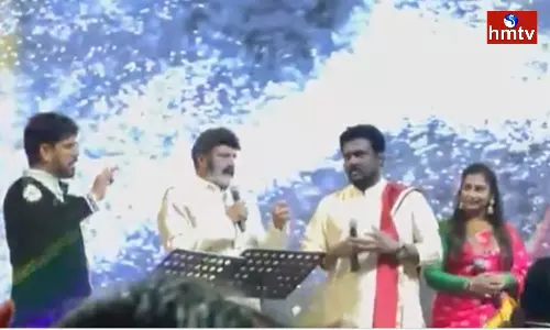 Balakrishna Sings a Song at NTR Centenary Celebrations in Qatar