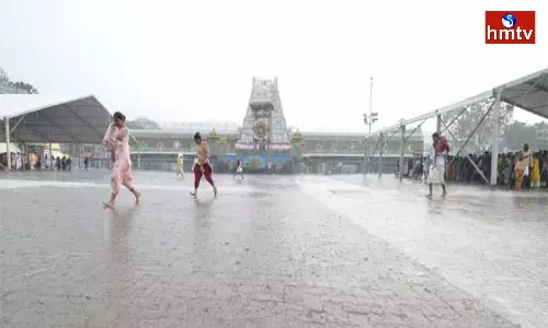 Heavy Rains In Tirumala Heavy Rains In Tirumala