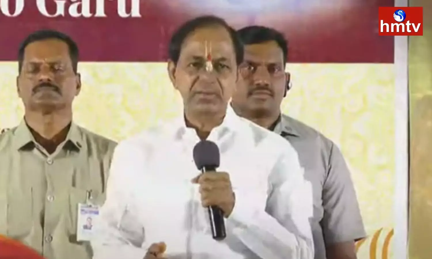 CM KCR Lays Foundation Stone For Hare Krishna Heritage Tower In Hyderabad