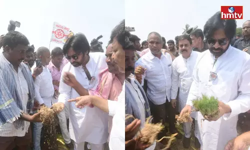 Pawan Kalyan Meets Farmers who Lost Their Crops due to Unseasonal Rains Pawan Kalyan Meets Farmers who Lost Their Crops due to Unseasonal Rains