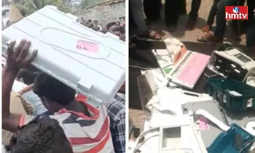 Karnataka Elections 2023 Vijayapura Residents Destroy EVMs, Beat up Staff Karnataka Elections 2023 Vijayapura Residents Destroy EVMs, Beat up Staff