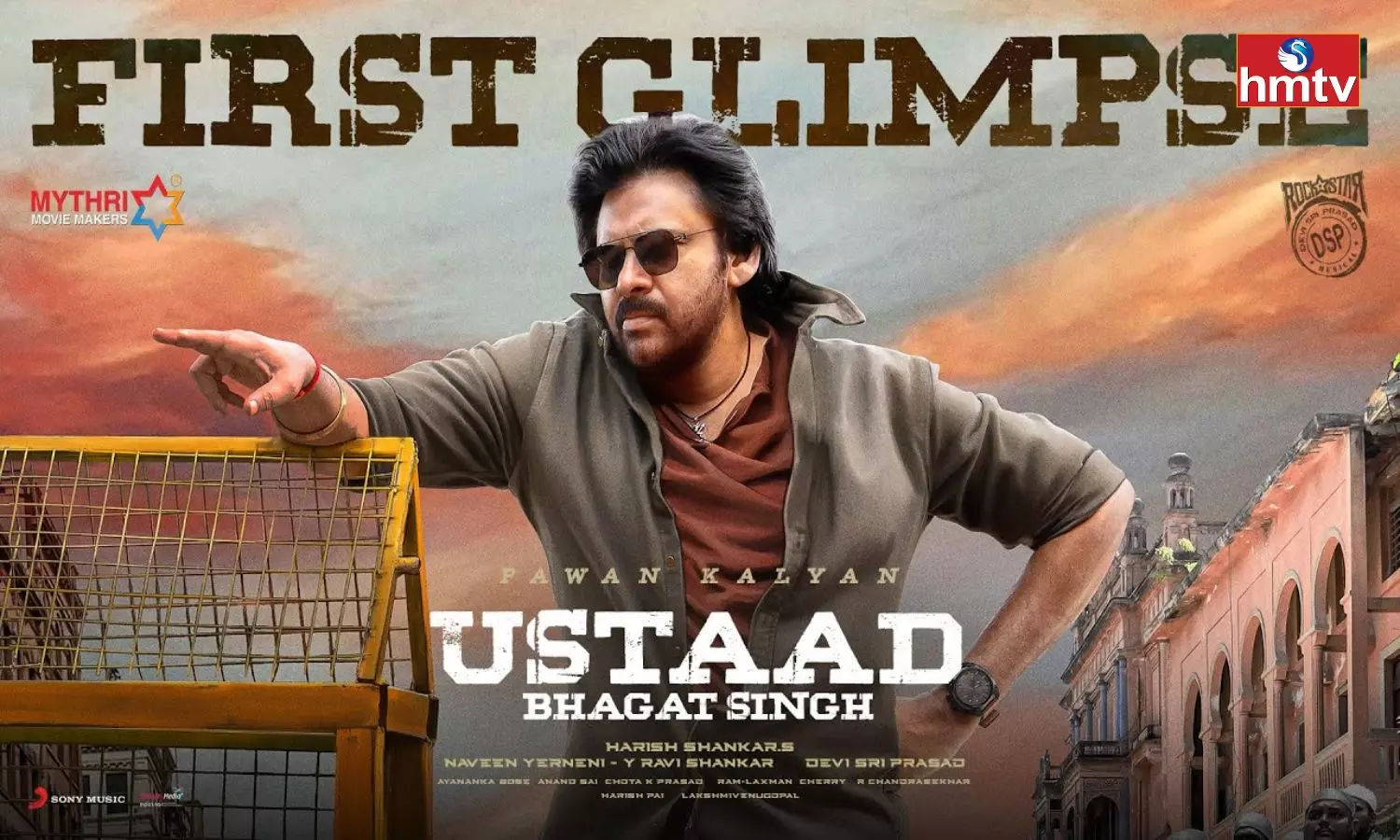 Pawan Kalyan Ustaad Bhagat Singh Massive First Glimpse Launched in Sandhya Theatre