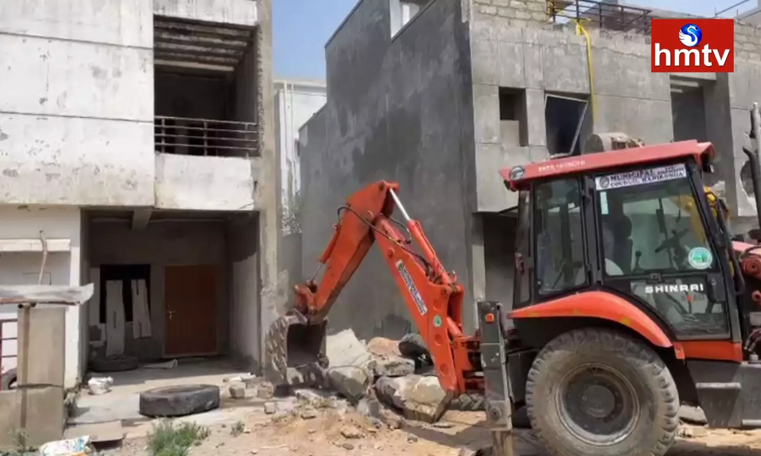 Officials Are Demolishing Illegal Structures In Hyderabad