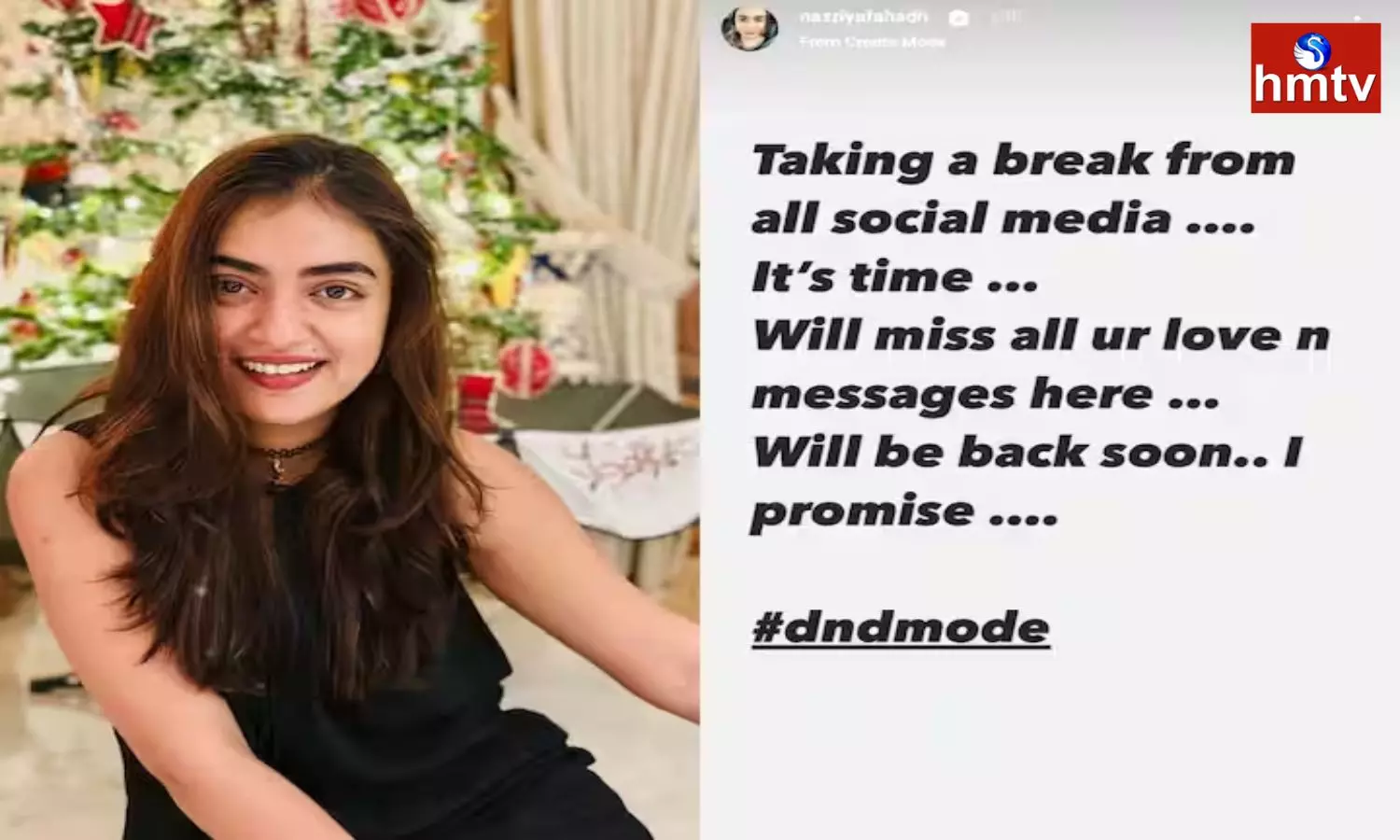 Actress Nazriya Nazim Takes Break From Social Media Platforms