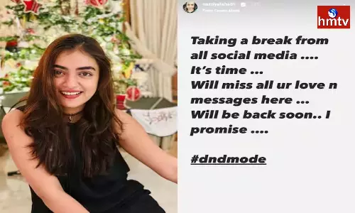 Actress Nazriya Nazim Takes Break From Social Media Platforms Actress Nazriya Nazim Takes Break From Social Media Platforms