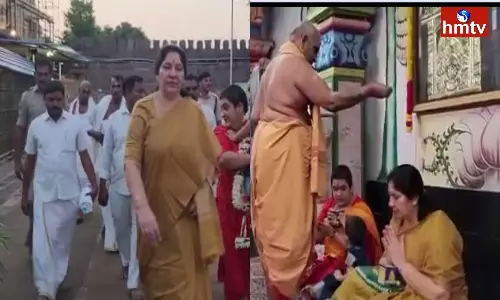 Minister Satyavathi Rathod Visited Srisaila Mallanna Minister Satyavathi Rathod Visited Srisaila Mallanna