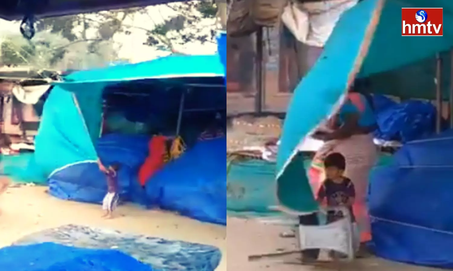 Viral Video Little boy Protecting Mom’s Shop Amid Storm