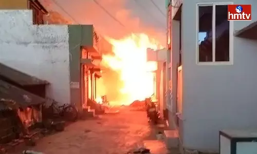 Fire Accident In Srikakulam District