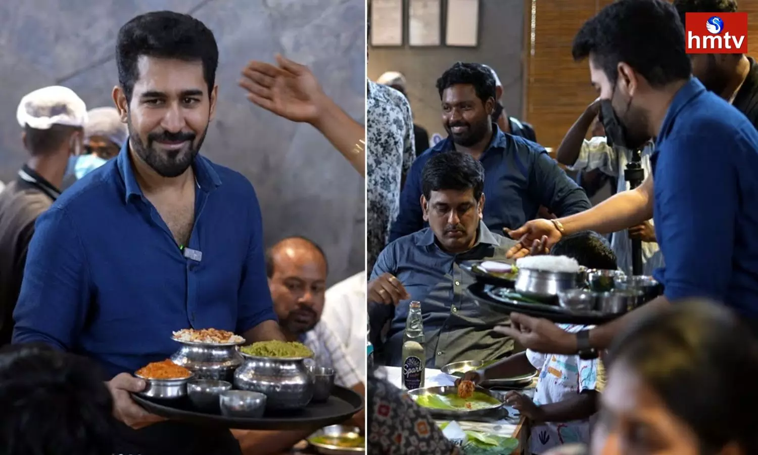 Bichagadu Actor Vijay Antony Turns Waiter at Hyderabad