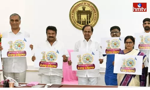 Telangana Decade Celebration Logo Unveiling Telangana Decade Celebration Logo Unveiling