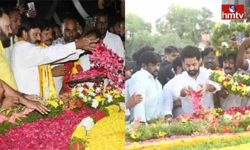 Nandamuri Balakrishna  And JR NTR Pays Tribute To NTR