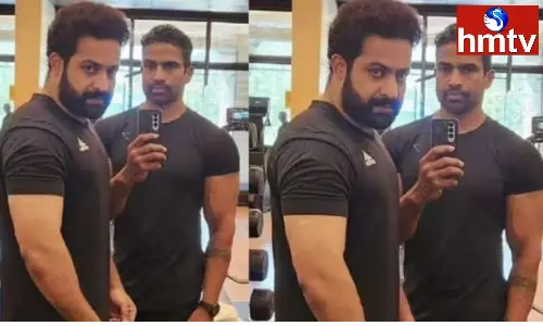 NTR: Sweats In Gym For Devara Despite On Holiday NTR: Sweats In Gym For Devara Despite On Holiday