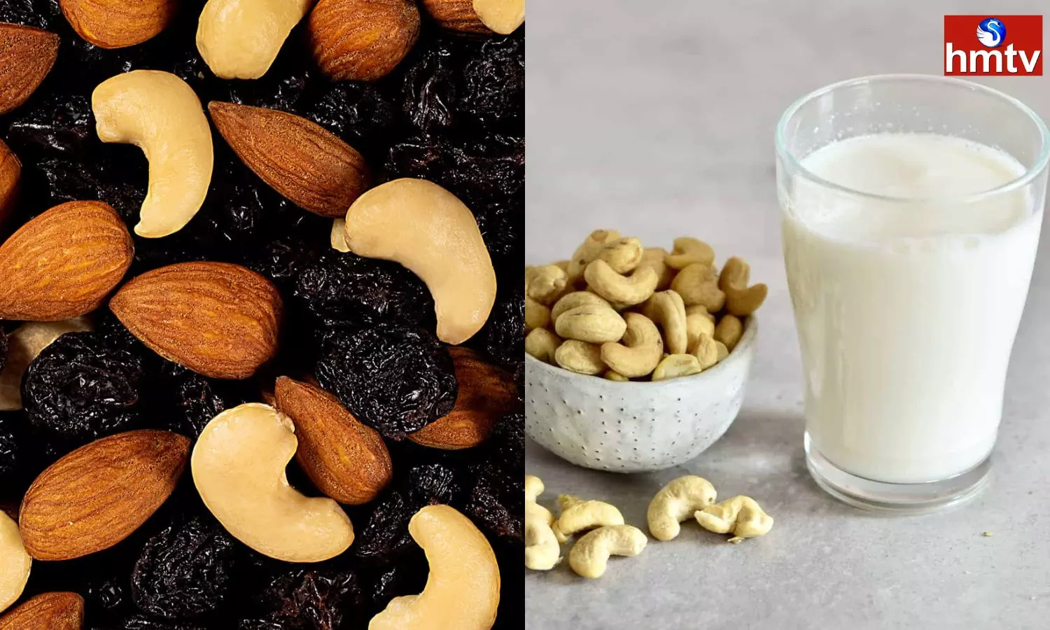 Mixing Cashews Raisins and Almonds in Milk has Amazing Benefits