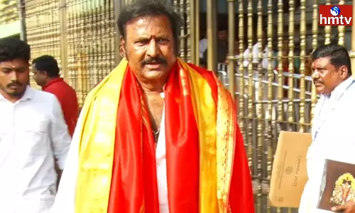 Mohan Babu Visits Tirumala Mohan Babu Visits Tirumala